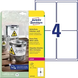 AVERY Zweckform wetterfeste Folienetiketten 99,1 x 139,0 mm