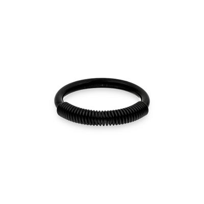 Fingerring LIEBESKIND BERLIN "Twist" Gr. 56, schwarz, Fingerringe, Damen, 56, Edelstahl, 2mm, Fingerring