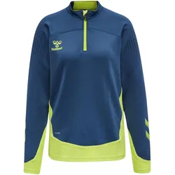 hummel, Damen, Laufjacke, Lead Woman Half Zip (XXL), Blau, XXL