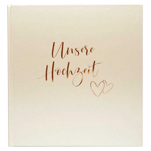 Goldbuch Herzklopfen 30x31 60 weiße Seiten Hochzeit 08174