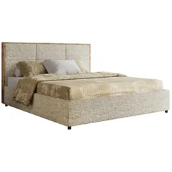 POLSTERBETT LERIO CLASSIC 140/200 - Beige Strukture - Pocket-Matratze