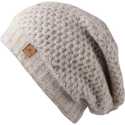 Beanie CHILLOUTS "Nele Hat", Damen, beige (natural), Wolle, Waffelmuster, unifarben, Mützen Beanie, mit weichem Fleece innen, atmungsaktiv, temperaturregulierend