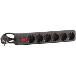 HEDI 6-fach Steckdosenleiste in schwarz - SLS614S