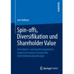Spin-offs, Diversifikation und Shareholder Value, Fachbücher von Jens Vollmar