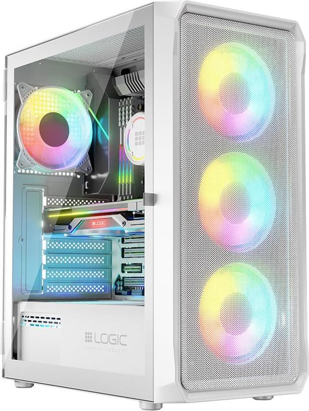 Logic PORTOS ARGB MINIDI USB 3.0 Computerbehuizing Wit