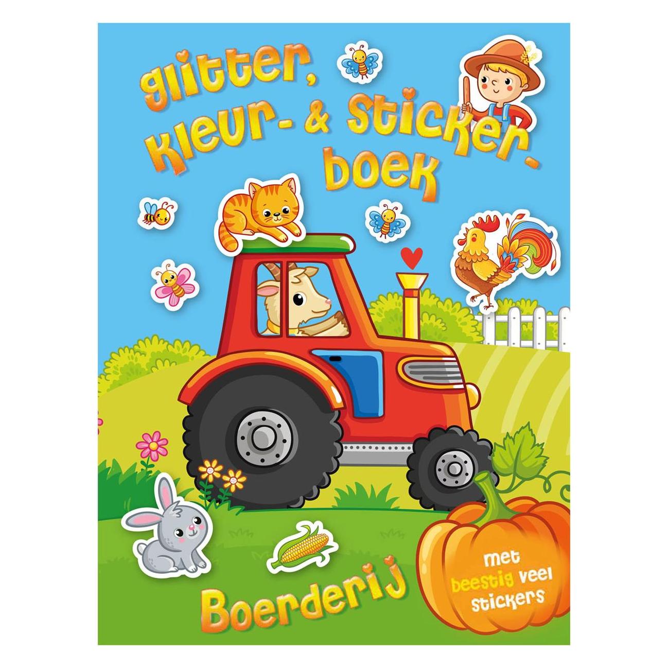 Glitzer-, Mal- und Stickerbuch - Bauernhof (37784413)