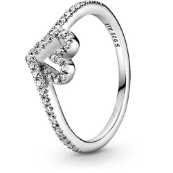 Pandora 199302C01 Silber Damenring Sparkling Wishbone Heart, 50/15,9