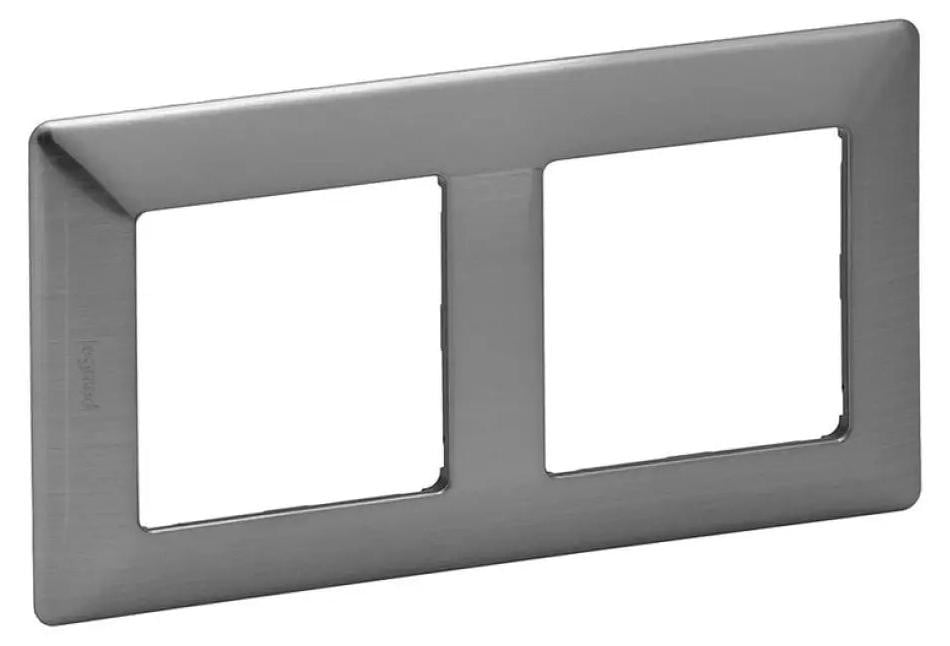 Legrand Valena Life Dubbel frame Inoxgrijs