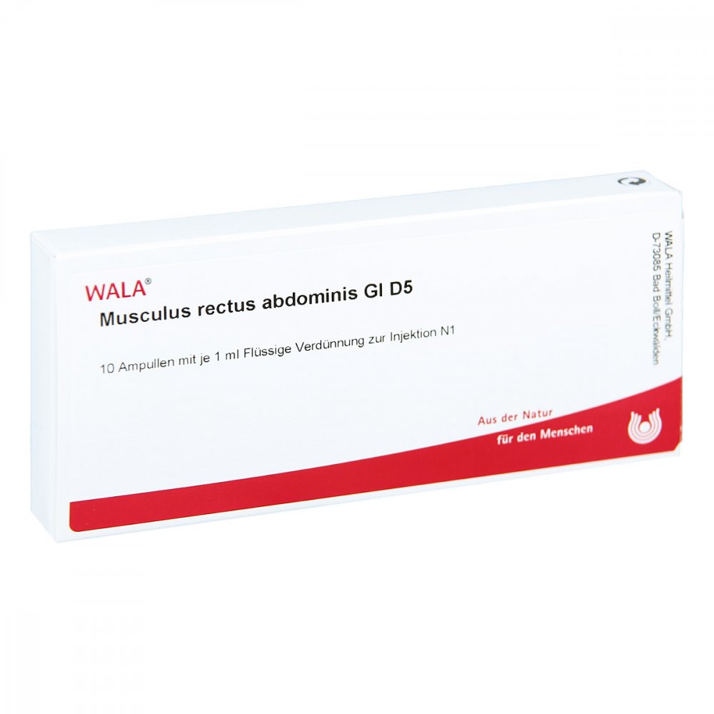 WALA Heilmittel GmbH Musculus Rect.abdominis Gl D5 Ampullen 04620509