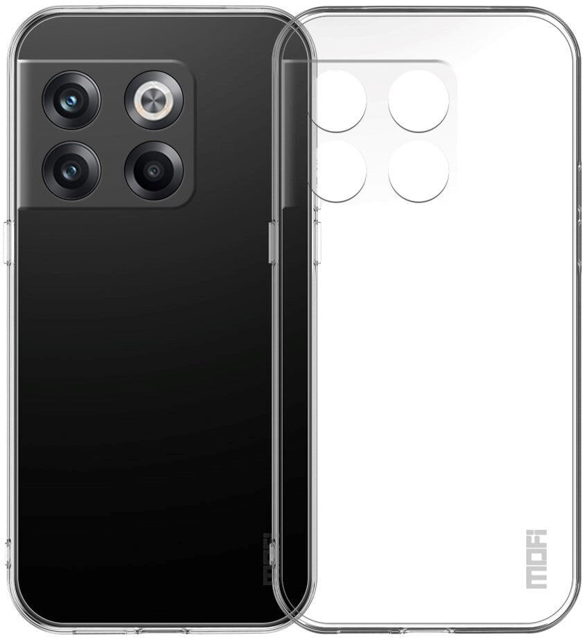 OnePlus 10T MOFI Fleksibelt Plastik Bagside Cover - Gennemsigtig