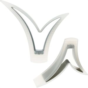 Softerfix Türstopper aus Kunststoff/Gummi, 2 Stück, für den Boden, rutschfest, transparent, 9 x 11,5cm