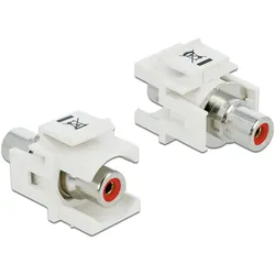Delock Keystone Modul Cinch Buchse > Cinch Buchse rotweiß