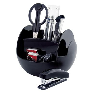 2x PAVO Premium rotierender Schreibtischorganizer,inkl. 9-teiligem Zubehör schwarz