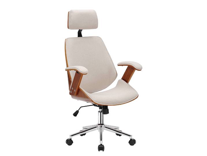 Bürodrehstuhl Viiki III 66 x 113 x 71cm Beige/Beige/Walnuss