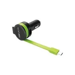 RealPower 257636 Ladegerät für Mobilgeräte Universal Schwarz, Grün Zigarettenanzünder Auto