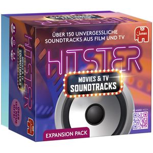 Jumbo Kartenspiel 1110100469, Hitster Movies & TV Soundtracks, Expansion Pack, ab 16 Jahre, 2-10 Spieler