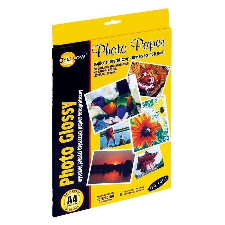 Yellow One Fotopapier für A4-Drucker (150-1177) (130 g/m², A4, 20 Stk.) (150-1177)