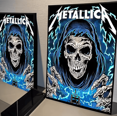 Inspire Picks Metallica Wall Poster Classic Rock Band Wall Art For Music Room & Bar Decor hei 7 30x40cm No Frame