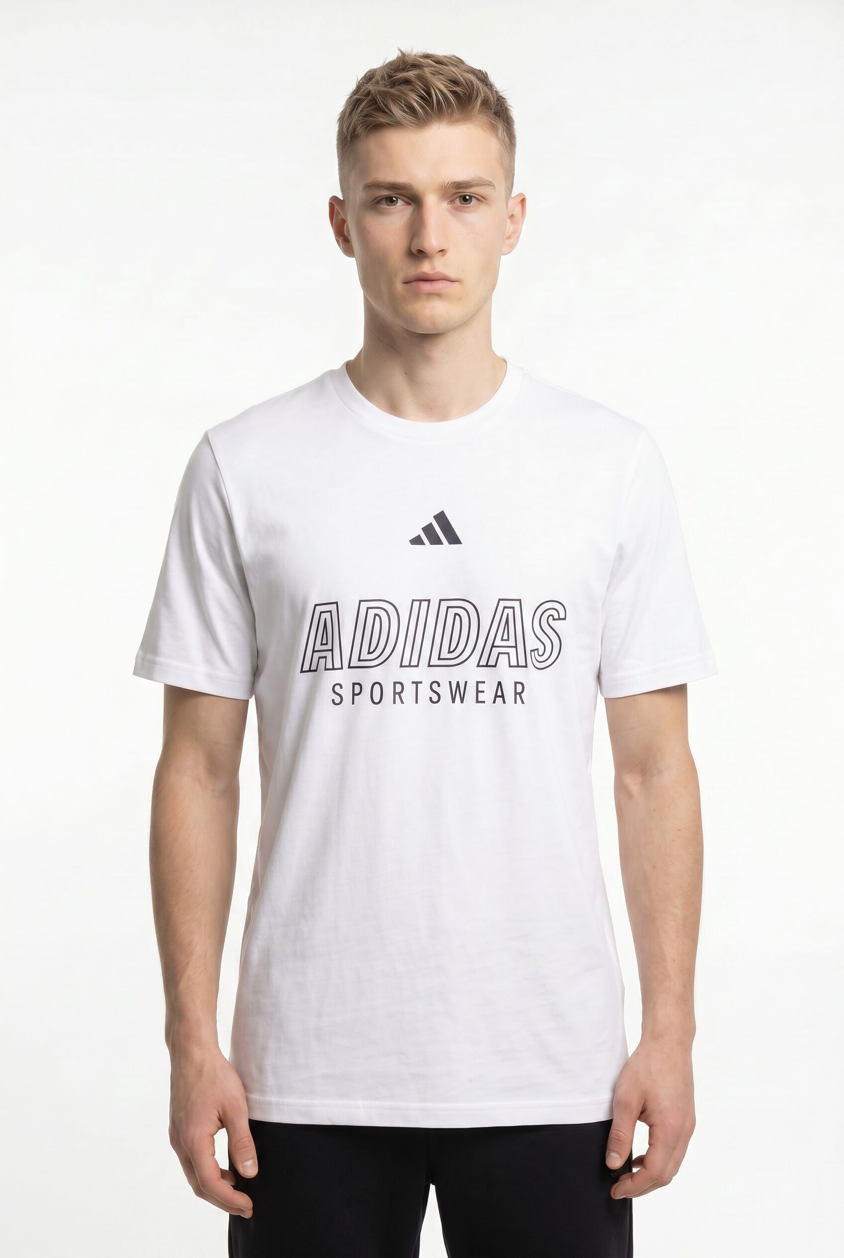T-Shirt ADIDAS SPORTSWEAR "HOUSE OF TIRO LINEAR GRAPHIC", Herren, Gr. XXL, weiss (weiß), Obermaterial: 100% Baumwolle, Shirts T-Shirt weiß XXL