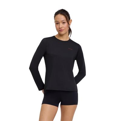 Langarmshirt FALKE "FALKE Langarmshirt", Damen, Gr. XL, schwarz (3000), Pullover Langarmshirt