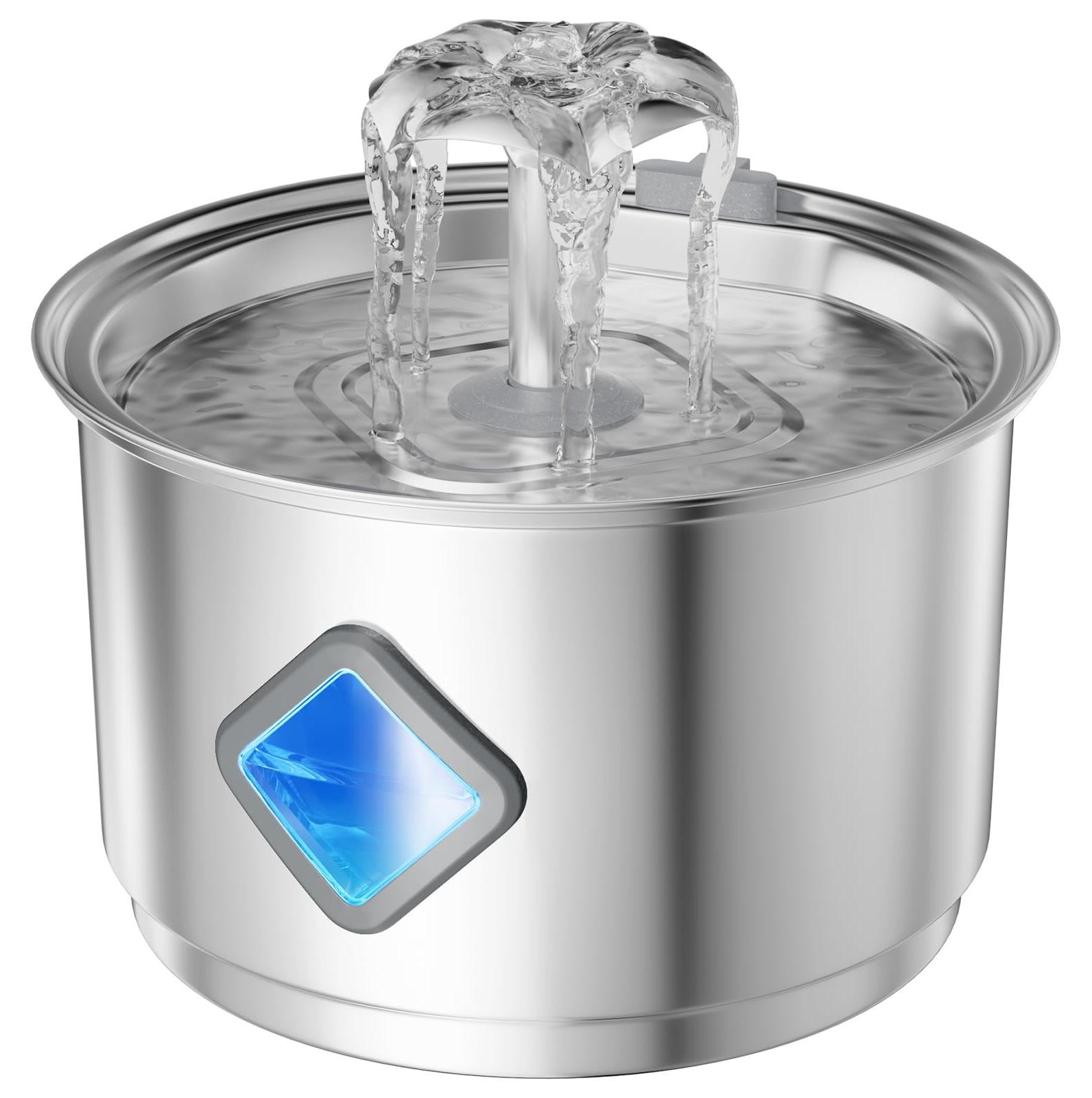 Zivacate kattenfontein met 3-traps filter, 3 actieve koolfilters en 3 filtersponsjes, 2,8 liter