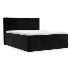 BOXBETT Velma 200/200 cm Schwarz im Kronos Stoff