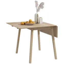 HOMCOM Esstisch klappbar, Küchentisch für 2-4 Personen, Klapptisch Holz Natur