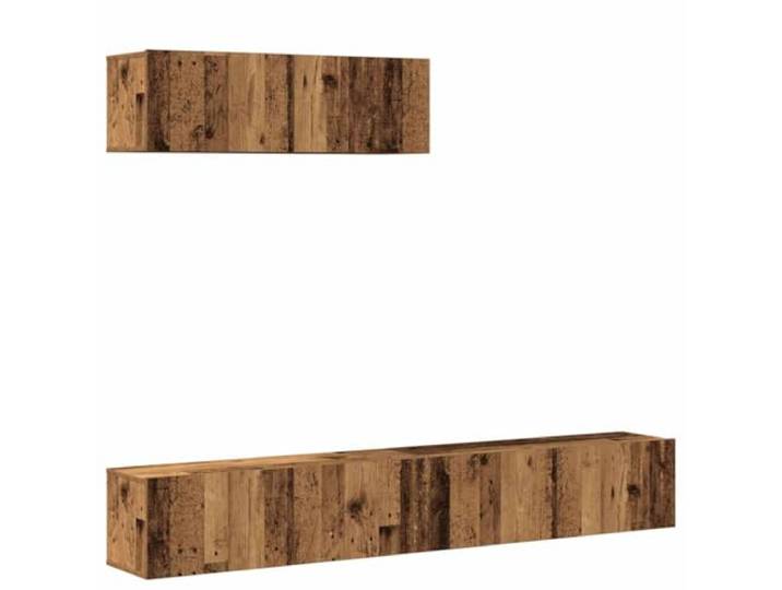 GHVBNMF 3er-Set TV-Schrank Wandmontage Altholz-Optik Holzwerkstoff Platzsparende hängende Lowboards für Wohnzimmer und Schlafzimmer mit 6 Fächern und robuster Oberplatte.