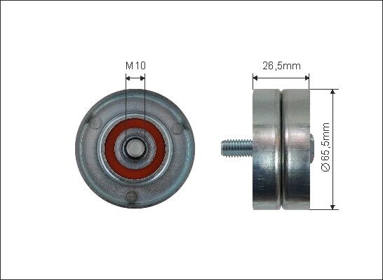 Caffaro Spannrolle, Keilrippenriemen 39797 Für Renault