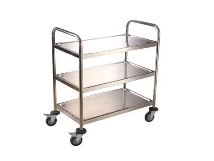 XPJYUA Service Servierwagen 3-stufiger Catering-Wagen aus Edelstahl Servierwagen for Hotelausrüstung