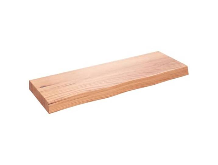 MABCQRTY Wandregal Eiche Massivholz 80x30 cm Wandboard Hellbraun Rustikales Echtholz Wandboard mit Baumkante für Wohnzimmer, Schlafzimmer & Bad. Bis 20 kg belastbar.