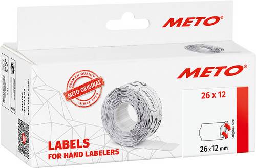 METO Preis-Etiketten 9506162 Wiederablösbar Etiketten-Breite: 26mm Etiketten-Höhe: 12mm Weiß 1St.