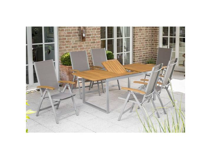 Gartensessel klappbar Naxos Holz/Metall/Textil