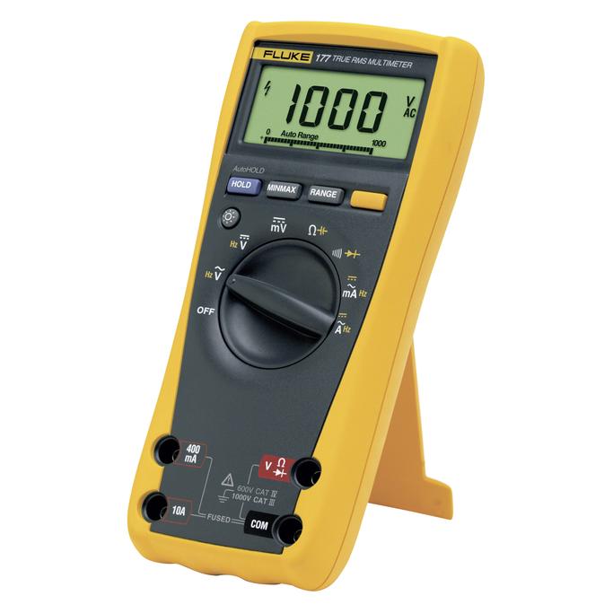 Fluke 177 Hand-Multimeter kalibriert (ISO) digital CAT III 1000 V, CAT IV 600 V (CAT III 1000V, CAT IV 600V, Hand-Multimeter) (1592874-ISO)