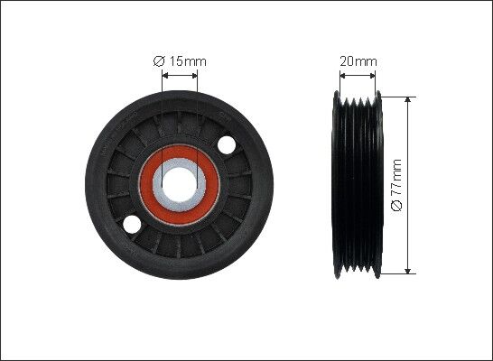 Caffaro Umlenk-/führungsrolle, Keilrippenriemen 81-23 Für Seat