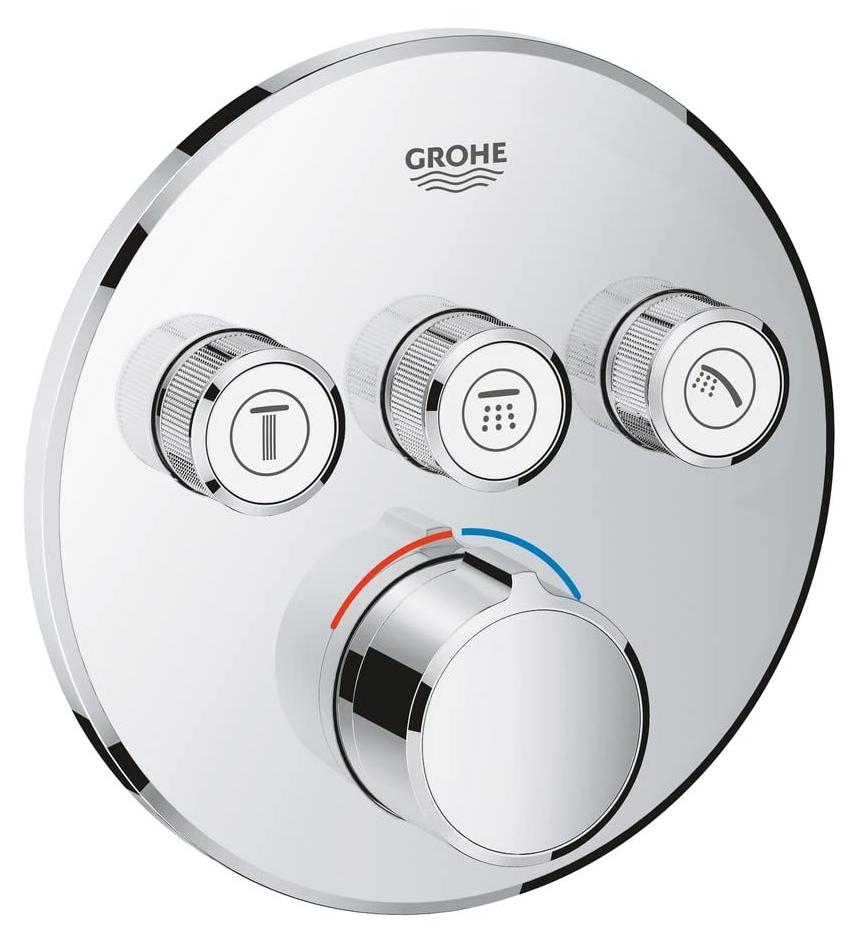 SmartControl Einhandmischer, 3 Verbraucher, Chrom, Wandmontage