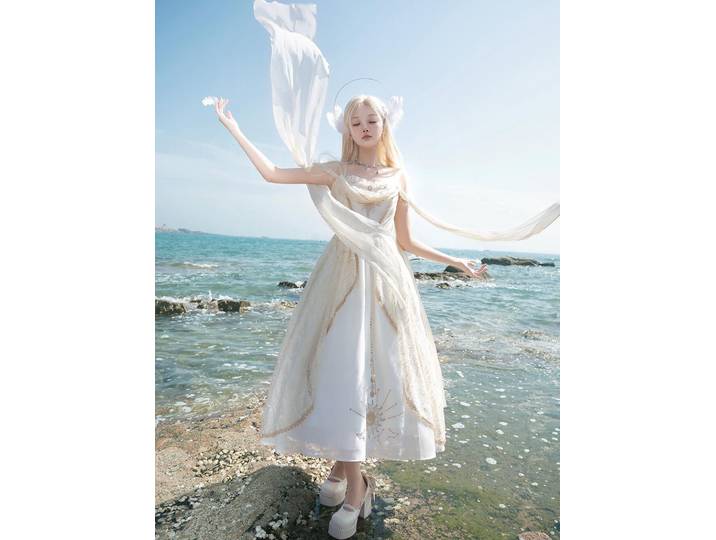 Jupe à bretelles Star Mist pour femmes, amélioration de la nuit, Hanfu, nouveau style chinois, éléments 03Han, robe Lolita pour filles, printemps, été