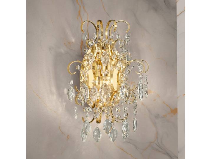 Applique murale Fenoullet, laiton, hauteur 37 cm - Stars of Light - Salon / séjour - Verre - Multi-ampoules
