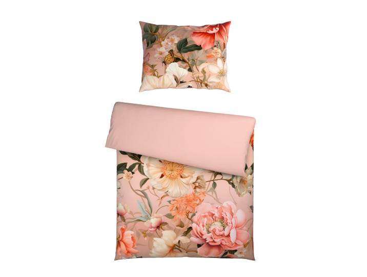 Esposa Bettwäscheset, Mehrfarbig, Textil, Blume, 160x210 cm, pflegeleicht, hautfreundlich, Heimtextilien, Bettwäsche, Bettwäsche, Satin Bettwäsche