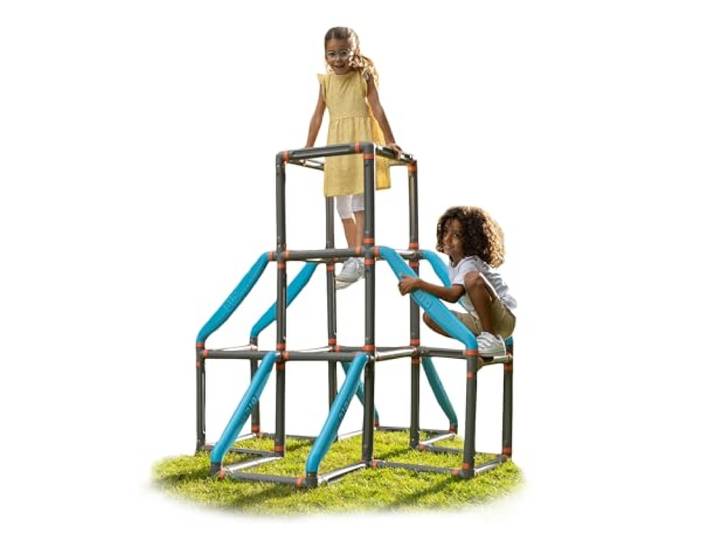 Big Kraxxl The Tower Kletterturm - Klettergerüst Outdoor für Kinder von 3-7 Jahre (max. 100 kg) - Spielturm zum Klettern auf 3 Etagen, 184 Teile mit innovativem klick-System, 140 x 140 x 140 cm