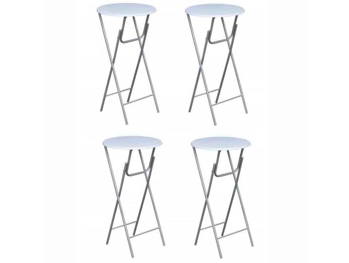 furnicato Bartisch Stehtische 4 Stk. mit MDF Tischplatte Weiß (1-St)