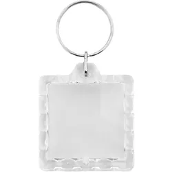 CombiCraft Foto Schlüsselanhänger Quadrat geriffelt, 40x45mm - 25 Stück