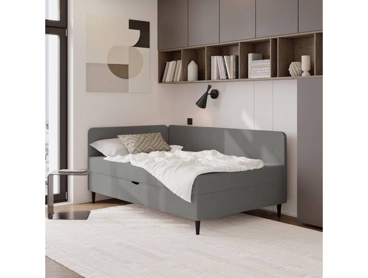 P & B Boxbett, Graphit, H3, Höhe ca. 18 cm, 90x200 cm, Bettkasten, Kinderzimmer & Jugendzimmer, Jugendmöbel, Jugendbetten