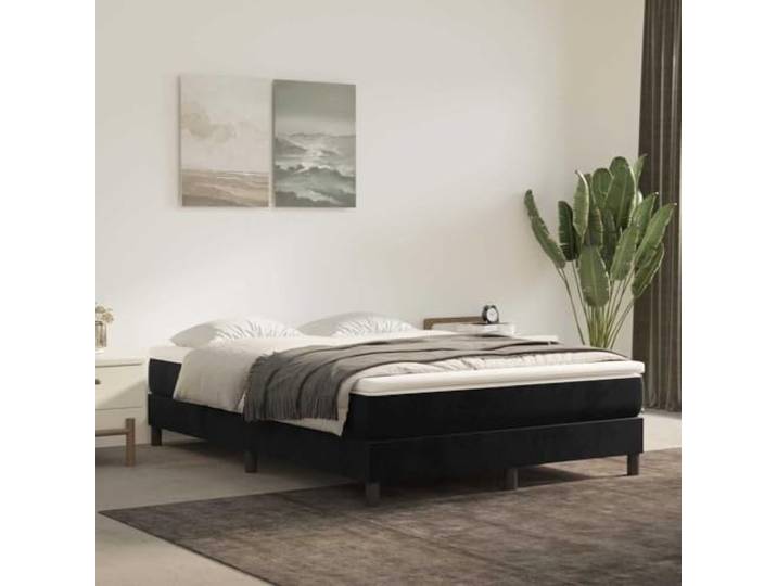 Taschenfederkernmatratze Mittel Schwarz 140x220x20 cm Samt Weicher Samtbezug,mittelharte Unterstützung,integrierte Taschenfedern,stützender Schaumstoff