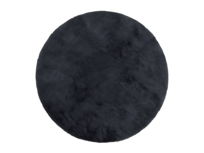 Hochflor-Teppich OCI DIE TEPPICHMARKE ROCKY SOFT, Fell Haptik , grau (dunkelgrau), H:35mm Ø:160cm, Polyester, Teppiche, Hochflor-Teppich, Kunstfell, weich, kuschelig, maschinell gewebt, Kaninchen Haptik