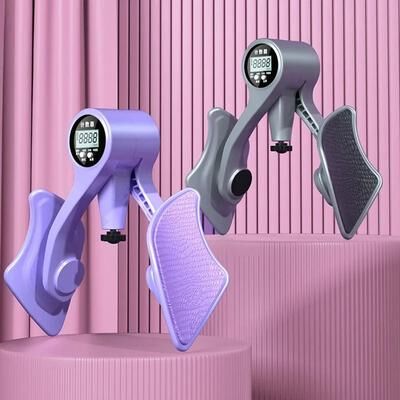 Uplift Essentials Digital Counter Hip Trainer Adjustable Pelvic Floor Muscle Exerciser Leg And Thigh Fitness Equipment pink