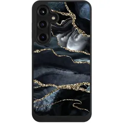 Nivocase Handyhülle für Samsung Galaxy S25+ Hülle NIVOpure Case Schwarz Glitzer Look Marmor Trends (Samsung Galaxy S25+), Smartphone Hülle, Schwarz