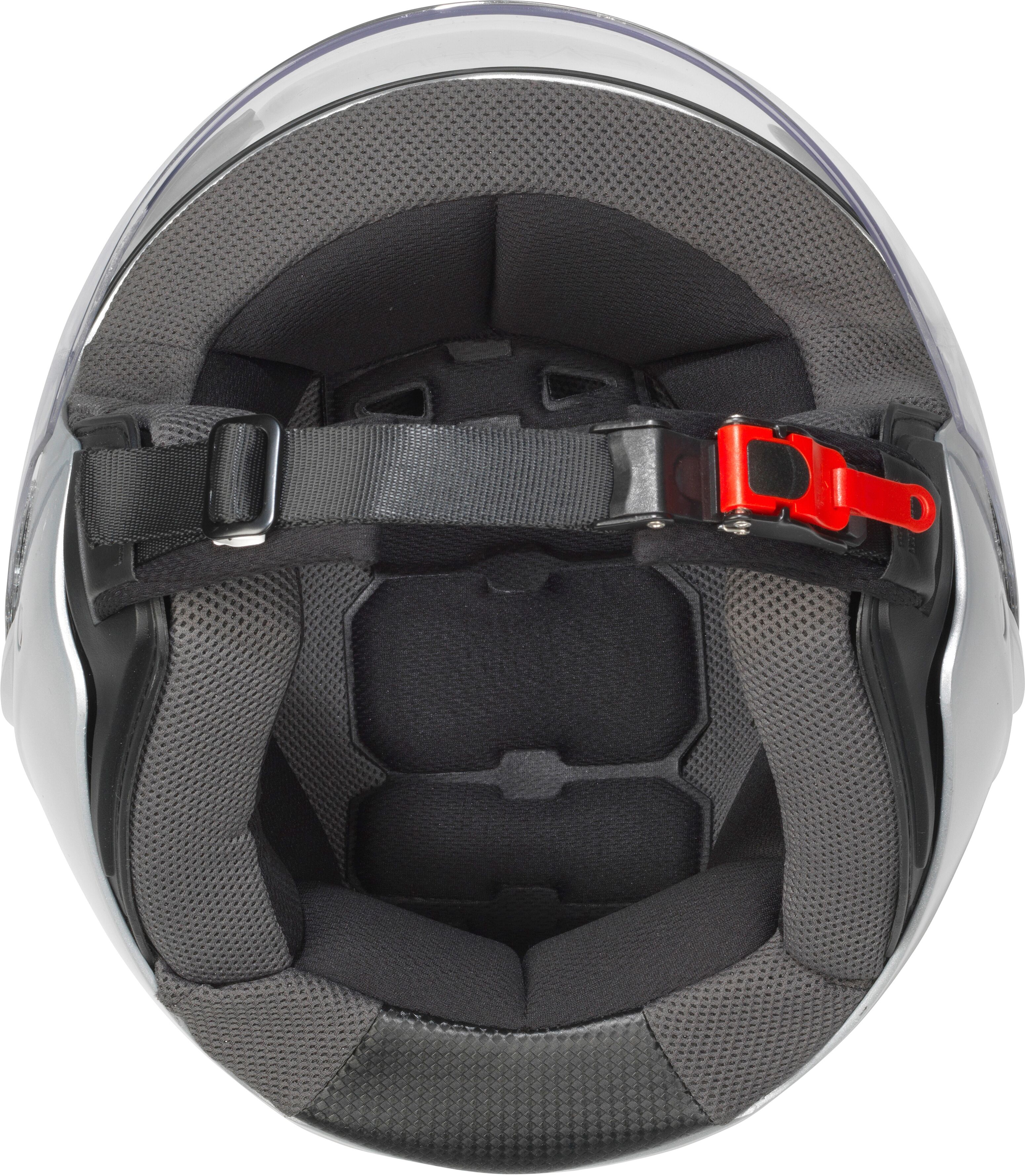 Motorradhelm NERVE "NH1014" Gr. XS, silber (silberfarben), Helme, XS Kopfumfang: 53cm - 54cm, Motorradhelm