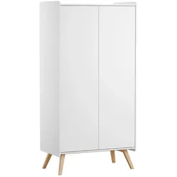BABYKLEIDERSCHRANK 2 Türen Vintage Weiß