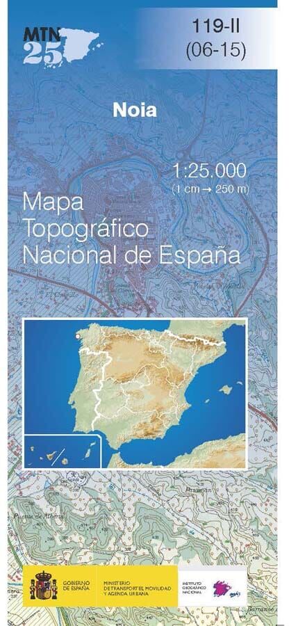 Carte topographique de l'Espagne n° 0119.2 - Noia   CNIG - 1/25 000
